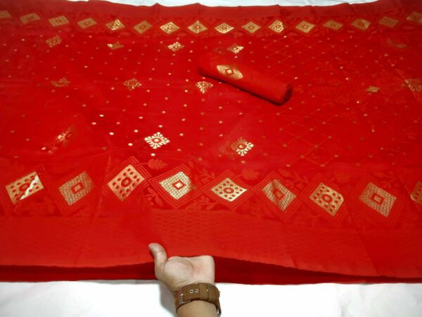 Bowrani Jamdani Saree 2 Piece Combo - Image 2
