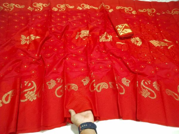 Jori Pair Jamdani Saree (জড়ি পাড় জামদানী শাড়ি) - Image 3