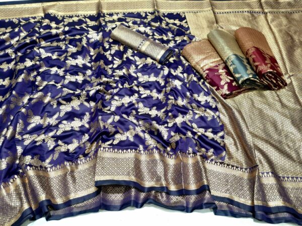 Jumka Benaroshi Katan Saree (ঝুমকা বেনারসি কাতান শাড়ি) - Image 3