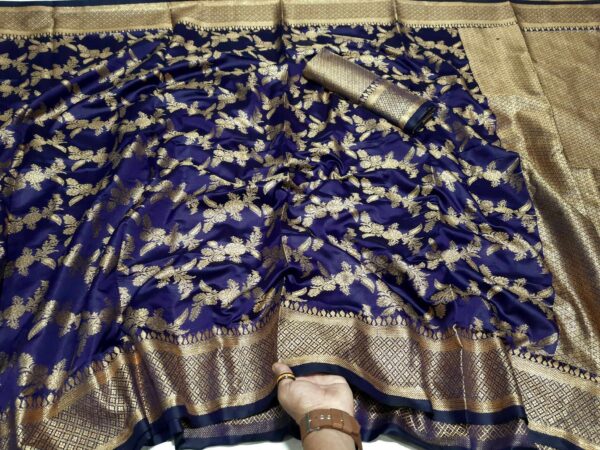 Jumka Benaroshi Katan Saree (ঝুমকা বেনারসি কাতান শাড়ি) - Image 8