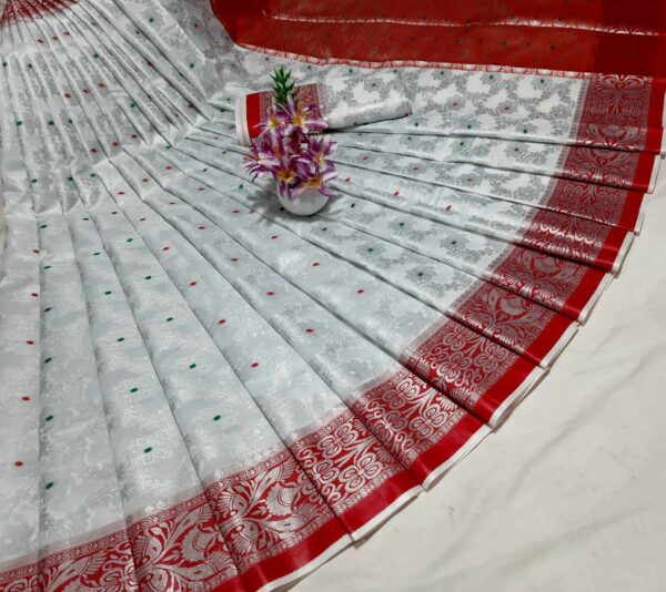 Jalchap Benaroshi Katan Saree (জলছাপ বেনারসি কাতান শাড়ি) - Image 3