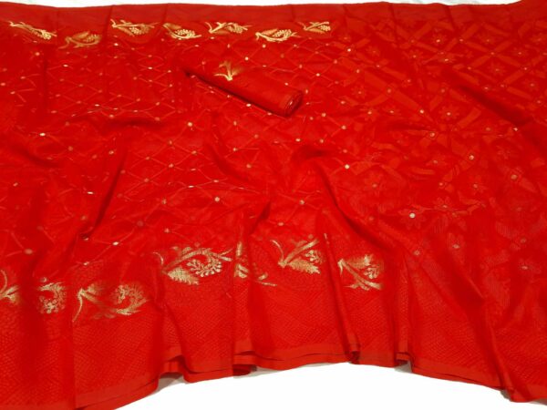 Bodhuya Jamdani Saree (বধুয়া জামদানী শাড়ি) 4 Piece Combo - Image 5