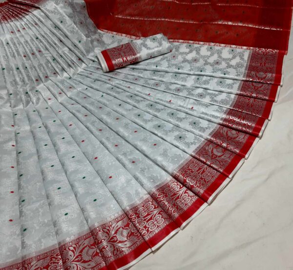 Jalchap Benaroshi Katan Saree (জলছাপ বেনারসি কাতান শাড়ি) - Image 4