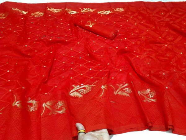 Bodhuya Jamdani Saree (বধুয়া জামদানী শাড়ি) 4 Piece Combo - Image 2