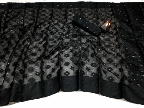Kalo Jamdani saree (কালো জামদানী  শাড়ি) - Image 2