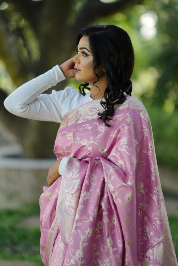 Exclusive Chanderi Silk Katan Saree - Image 5